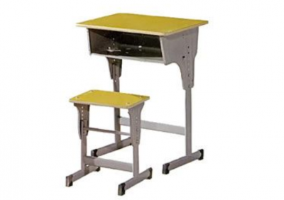 永固-L003 可调节单柱课桌椅